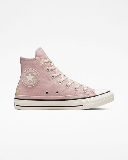 Women's Converse Chuck Taylor All Star Autumn Embroidery High Top Shoes Grey / Lemon | AU E81C0S